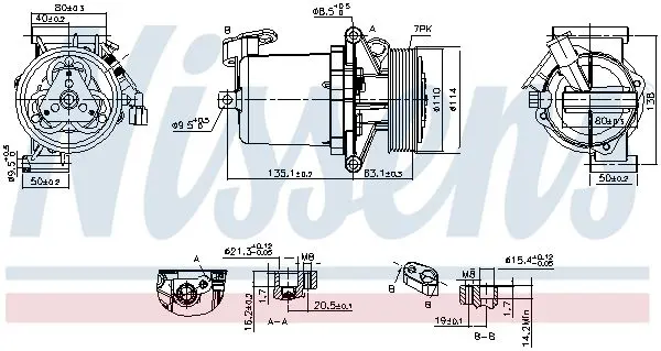 NISSENS 890172 Компрессор, кондиционер