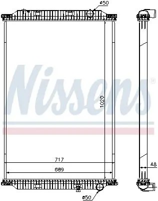 Nissens 637780 Радиатор RVI