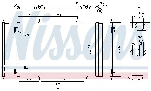 NISSENS 941276 Конденсатор, кондиционер