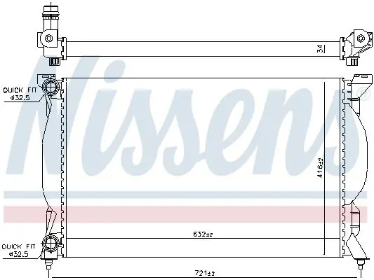 Nissens 60304A радиатор охлаждения