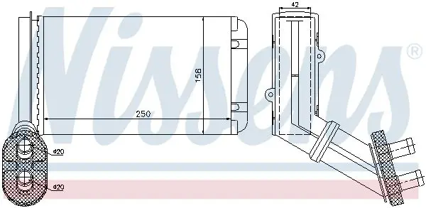 NISSENS 73972 Теплообменник, отопление