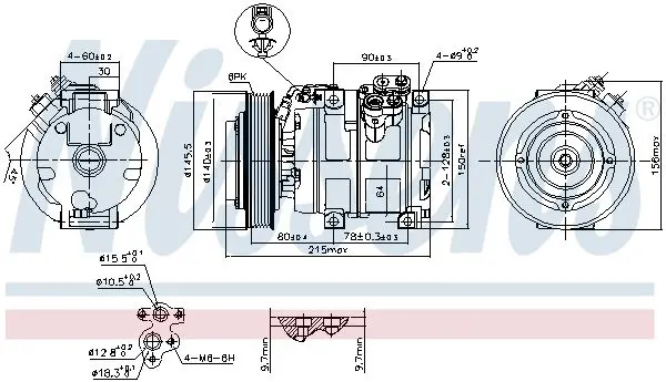 NISSENS 890166 Компрессор