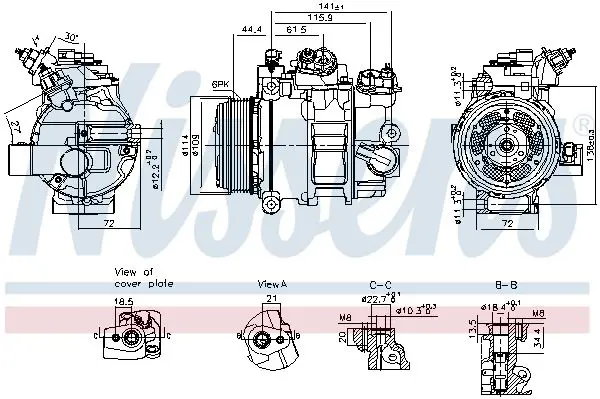 NISSENS 890793 Компрессор, кондиционер
