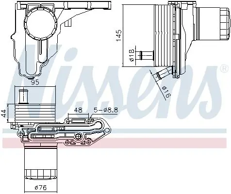 NISSENS 91329 масляный радиатор,