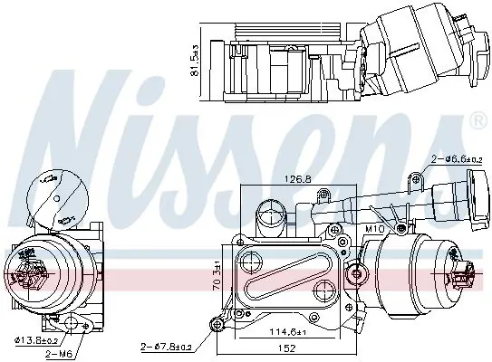 NISSENS 91346 масляный радиатор,