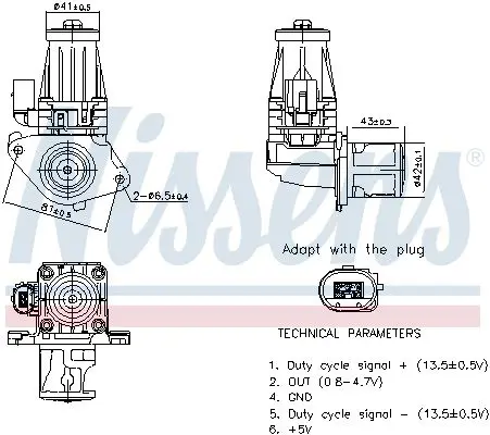 NISSENS 98377 Клапан возврата ОГ
