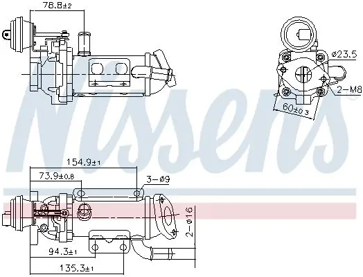 NISSENS 989289 Радиатор, рециркуляция ОГ
