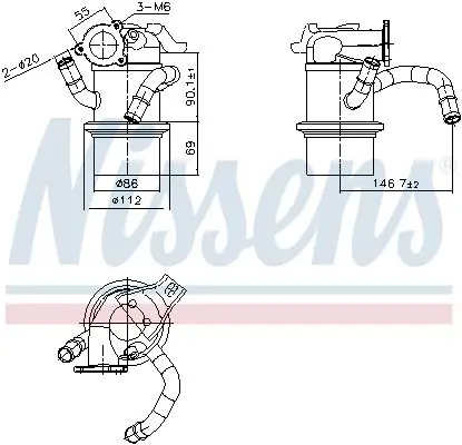 NISSENS 989422 Радиатор, рециркуляция ОГ