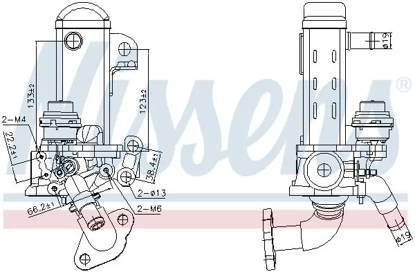 NISSENS 989461 Радиатор, рециркуляция ОГ