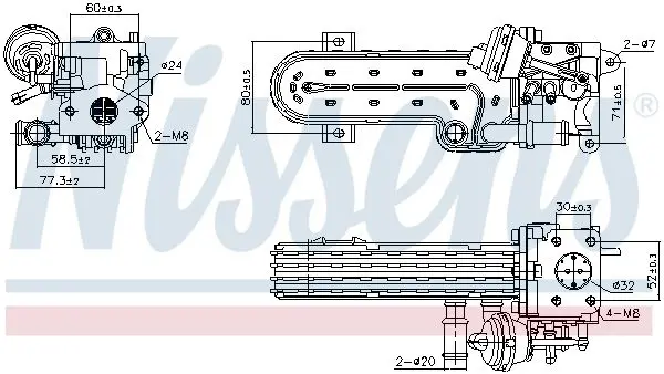 NISSENS 989413 Радиатор, рециркуляция ОГ