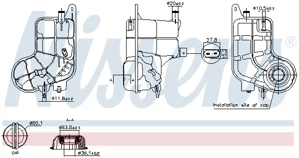 NISSENS 996288 Компенсационный бак,