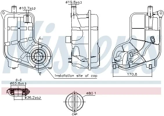 NISSENS 996287 Компенсационный бак,