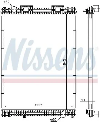 Nissens 628700 Радиатор системы охлаждения
