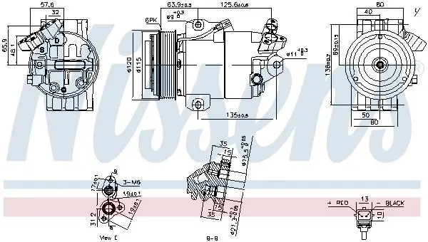 NISSENS 891012 Компрессор, кондиционер