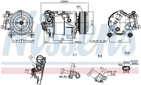 NISSENS 891019 Компрессор, кондиционер