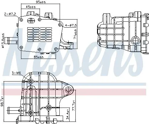 NISSENS 989481 Радиатор, рециркуляция ОГ