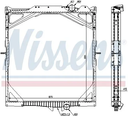Nissens 65462A Радиатор системы охлаждения