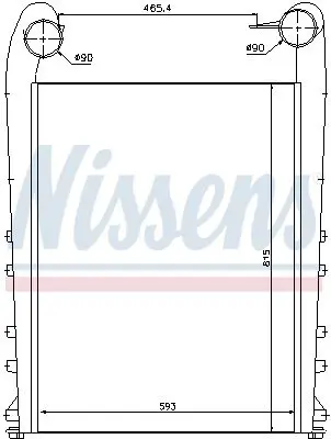 Nissens 97058 Интеркулер (590 x 812 x 64)
