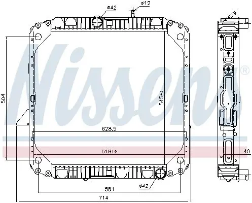 62563 Радиатор MERCEDES LK