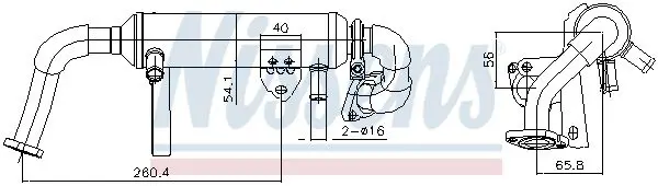 NISSENS 989482 Радиатор, рециркуляция ОГ