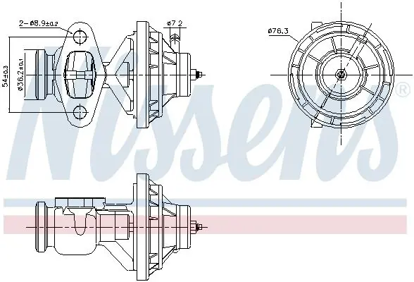 NISSENS 98390 Клапан возврата ОГ
