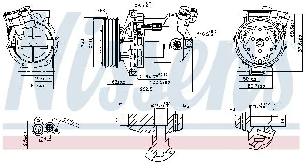 NISSENS 890042 Компрессор, кондиционер
