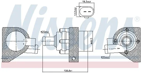 NISSENS 832110 Дополнительный водяной насос