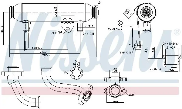 NISSENS 989283 Радиатор, рециркуляция ОГ