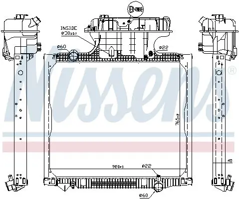 Nissens 62875 Радиатор MAN TGA