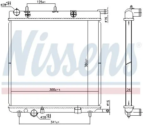 NISSENS 606400 Радиатор, охлаждение двигателя