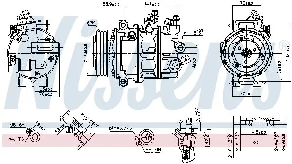 NISSENS 890608 Компрессор, кондиционер