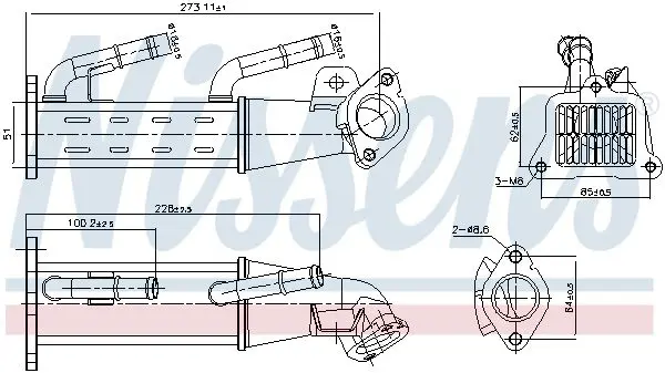 NISSENS 989404 Радиатор, рециркуляция ОГ