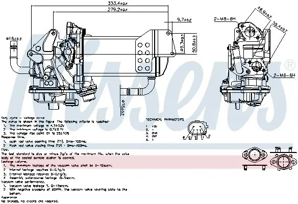 NISSENS 98230 Клапан возврата ОГ