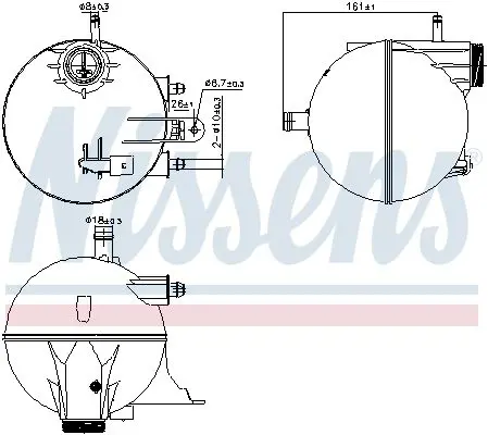 NISSENS 996295 Компенсационный бак,