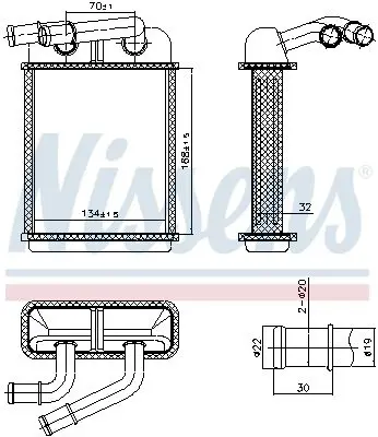NISSENS 707313 Теплообменник, отопление