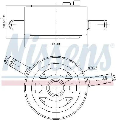 NISSENS 91435 масляный радиатор,