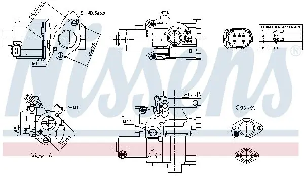 NISSENS 98199 Клапан возврата ОГ
