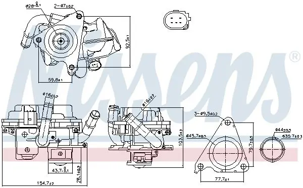 NISSENS 98379 Клапан возврата ОГ