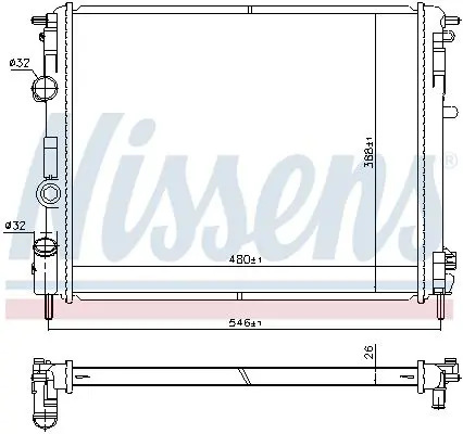 NISSENS 607085 Радиатор, охлаждение двигателя