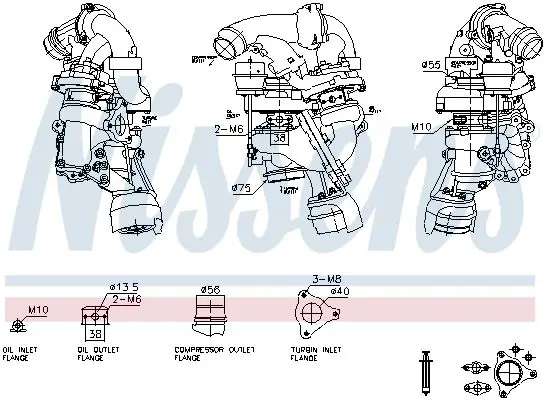 NISSENS 93628 Компрессор, наддув
