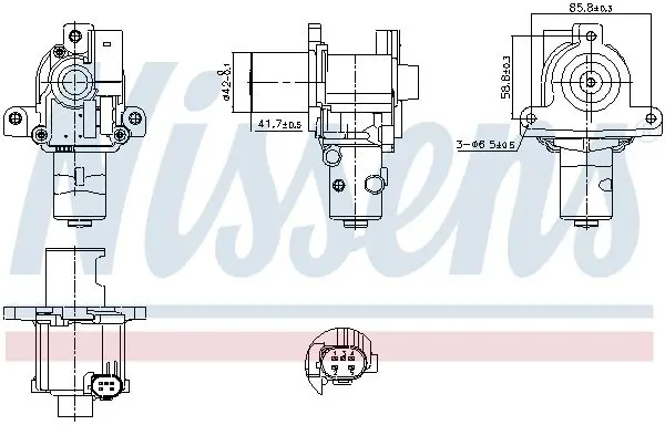 NISSENS 98183 Клапан возврата ОГ