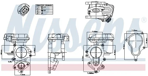 NISSENS 98156 Клапан возврата ОГ