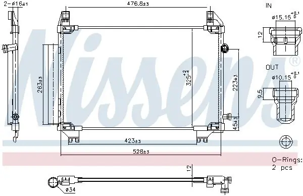 NISSENS 940943 Конденсатор, кондиционер