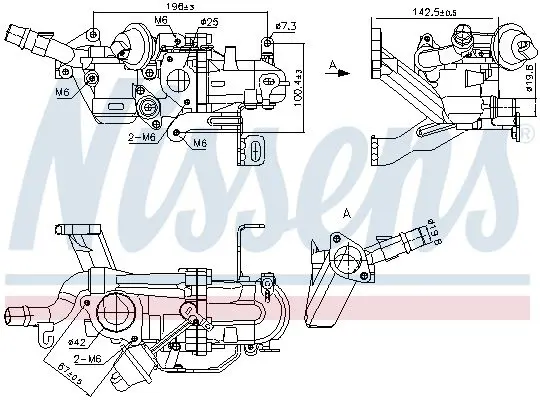 NISSENS 989273 Радиатор, рециркуляция ОГ