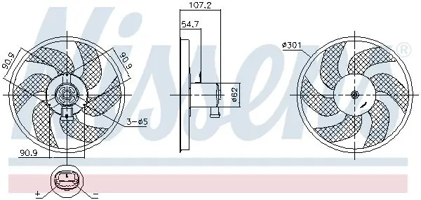 NISSENS 850084 Вентилятор, охлаждение