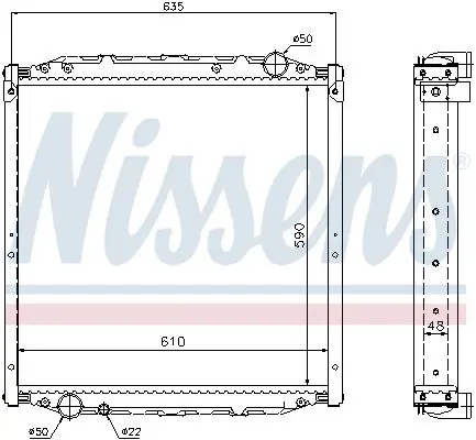 Nissens 62880A РАДИАТОР ДВИГАТЕЛЯ
