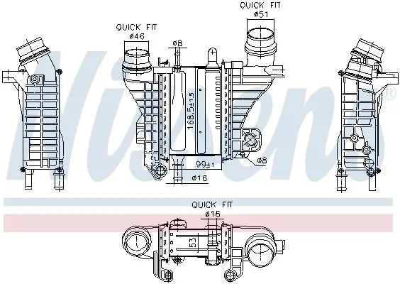  NISSENS Charge Air Cooler