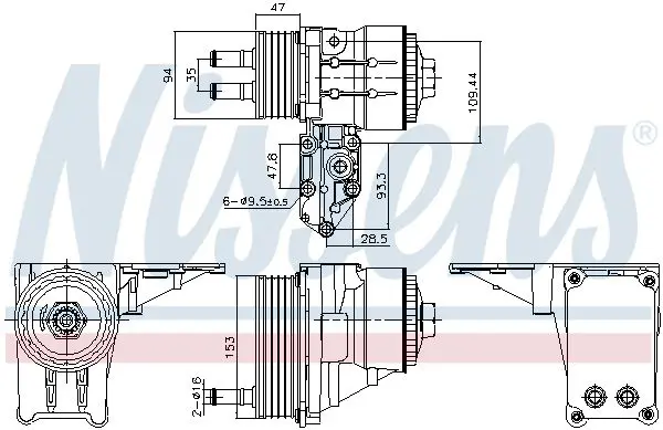 NISSENS 91328 масляный радиатор,