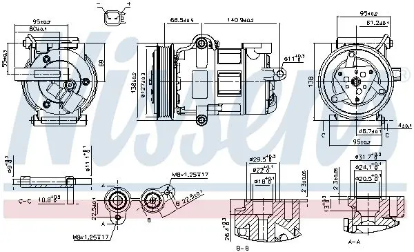 NISSENS 890698 Компрессор, кондиционер