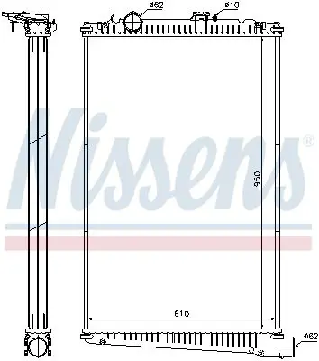 Nissens 614420 Радиатор охлаждения CF 85 01